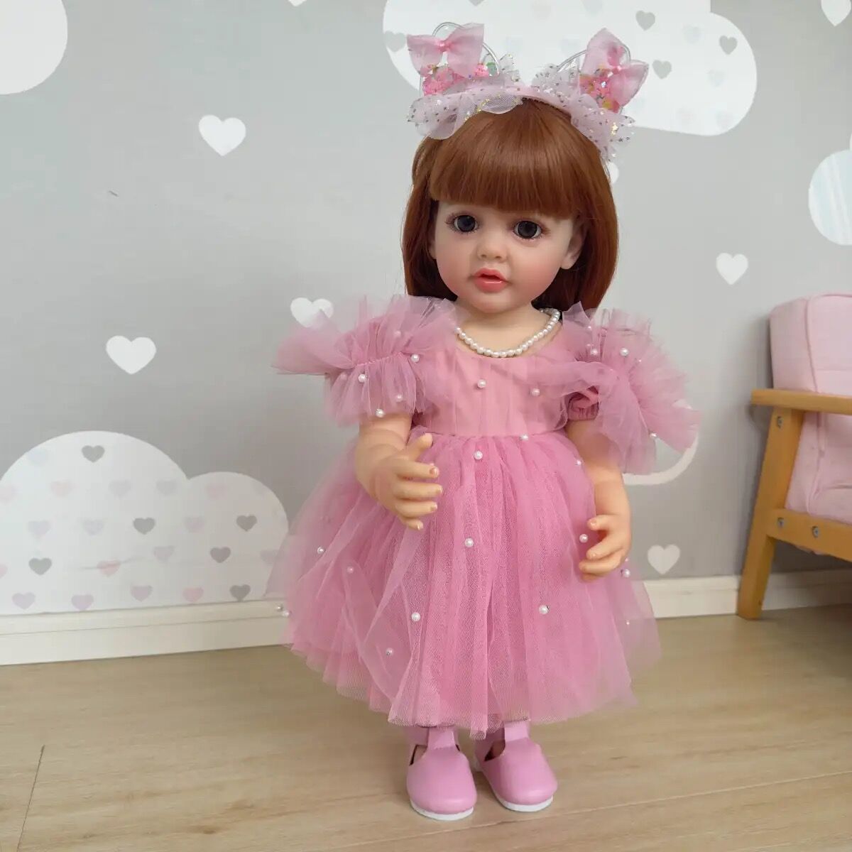Bambola Reborn di Silicone Luisa – 55 cm, con Suono detail image 4