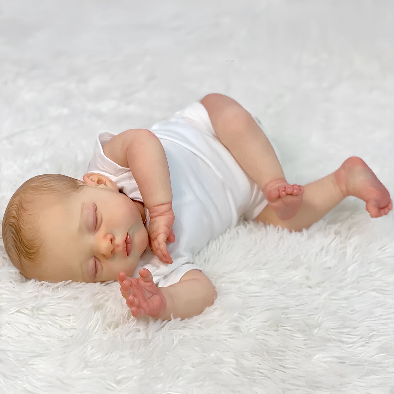 Lalka Reborn Winylowa Basilio – 45 cm detail image 6