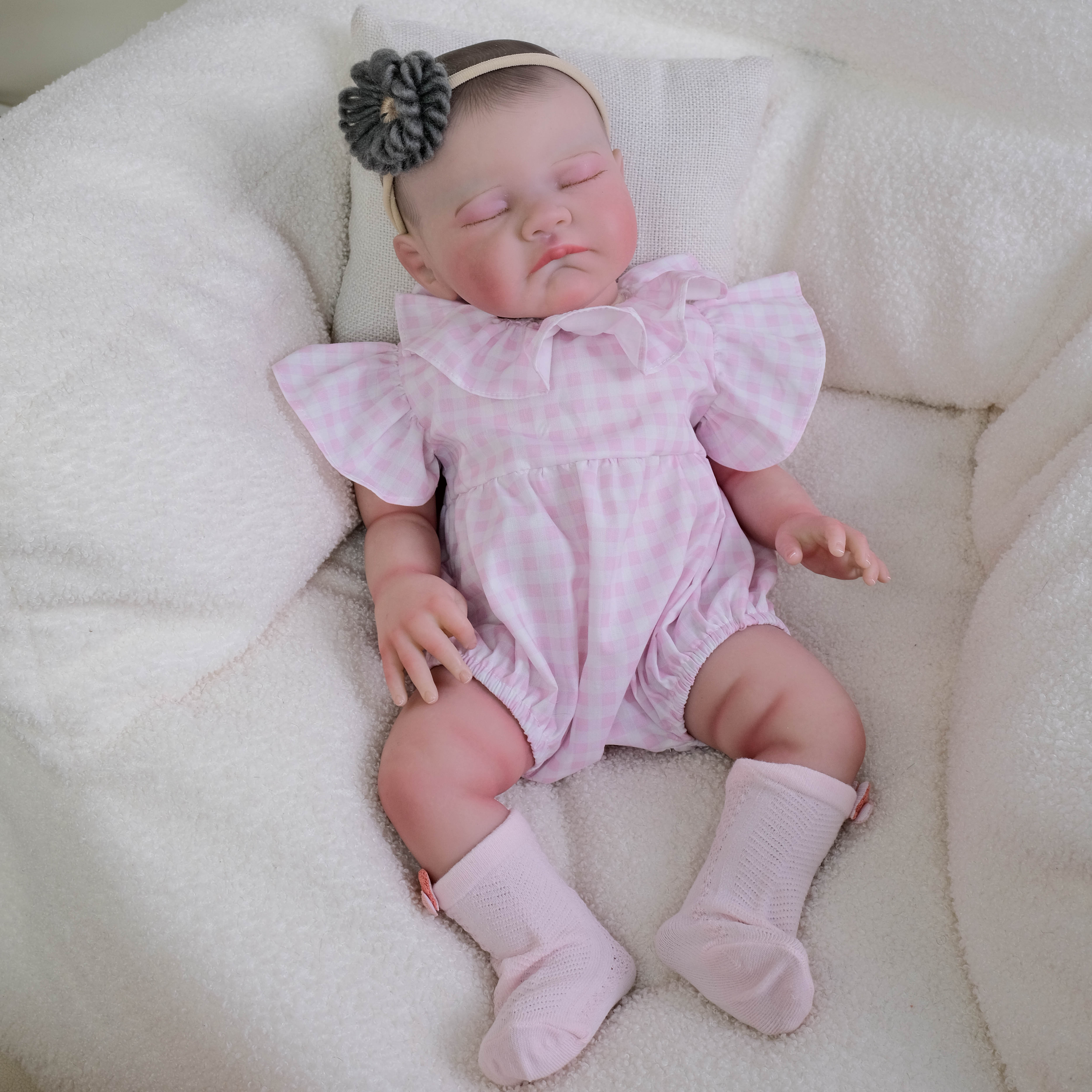 Lalka Reborn Winylowa Yolanda – 48 cm, z dźwiękiem