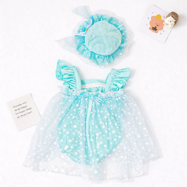 Conjunto azul estrellas para muñeca