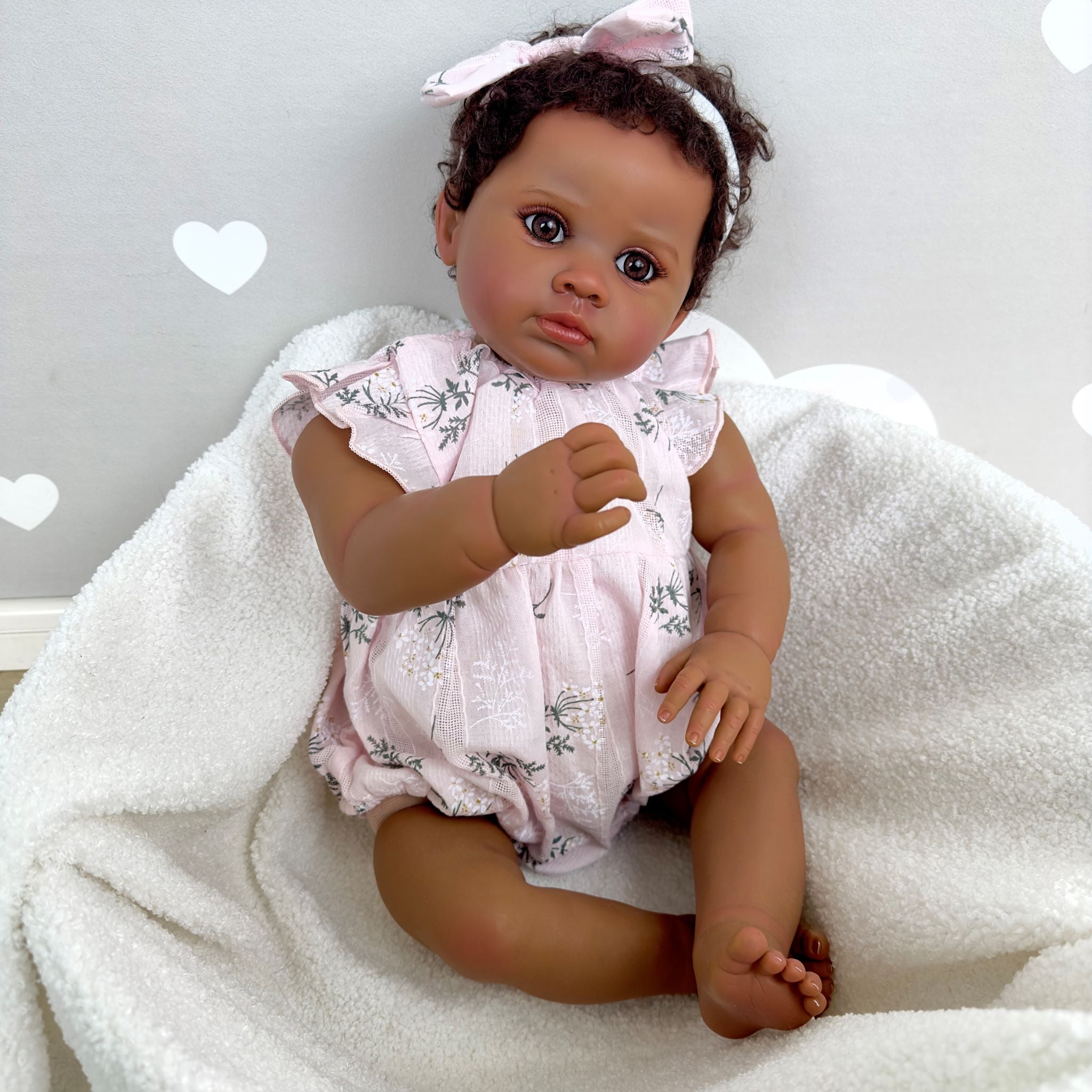 Bébé Reborn en Vinyle Avelina – 55 cm, avec Son