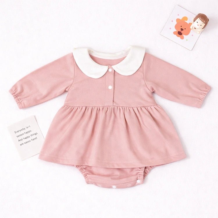 Vestido rosa con diadema para bebé reborn