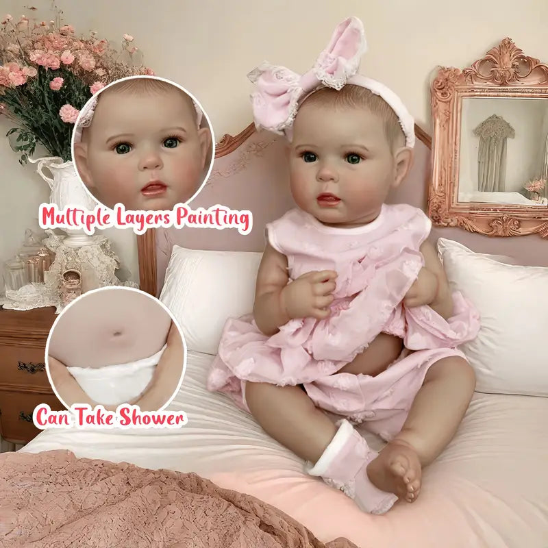 Lalka Reborn Winylowa Mayte – 48 cm, z Dźwiękiem