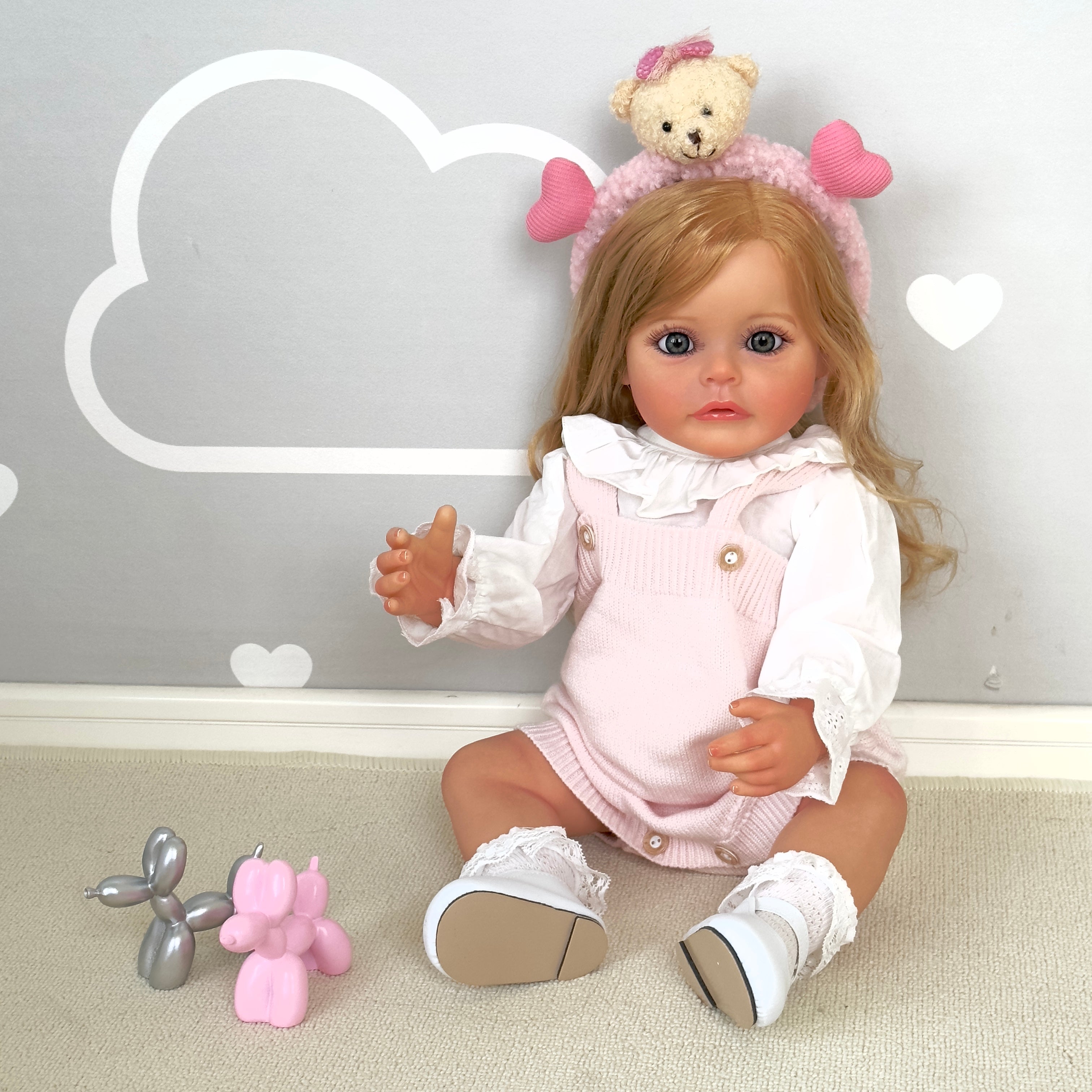 Bambola Reborn Samanta in Silicone Pieno – 55 cm, con Suono