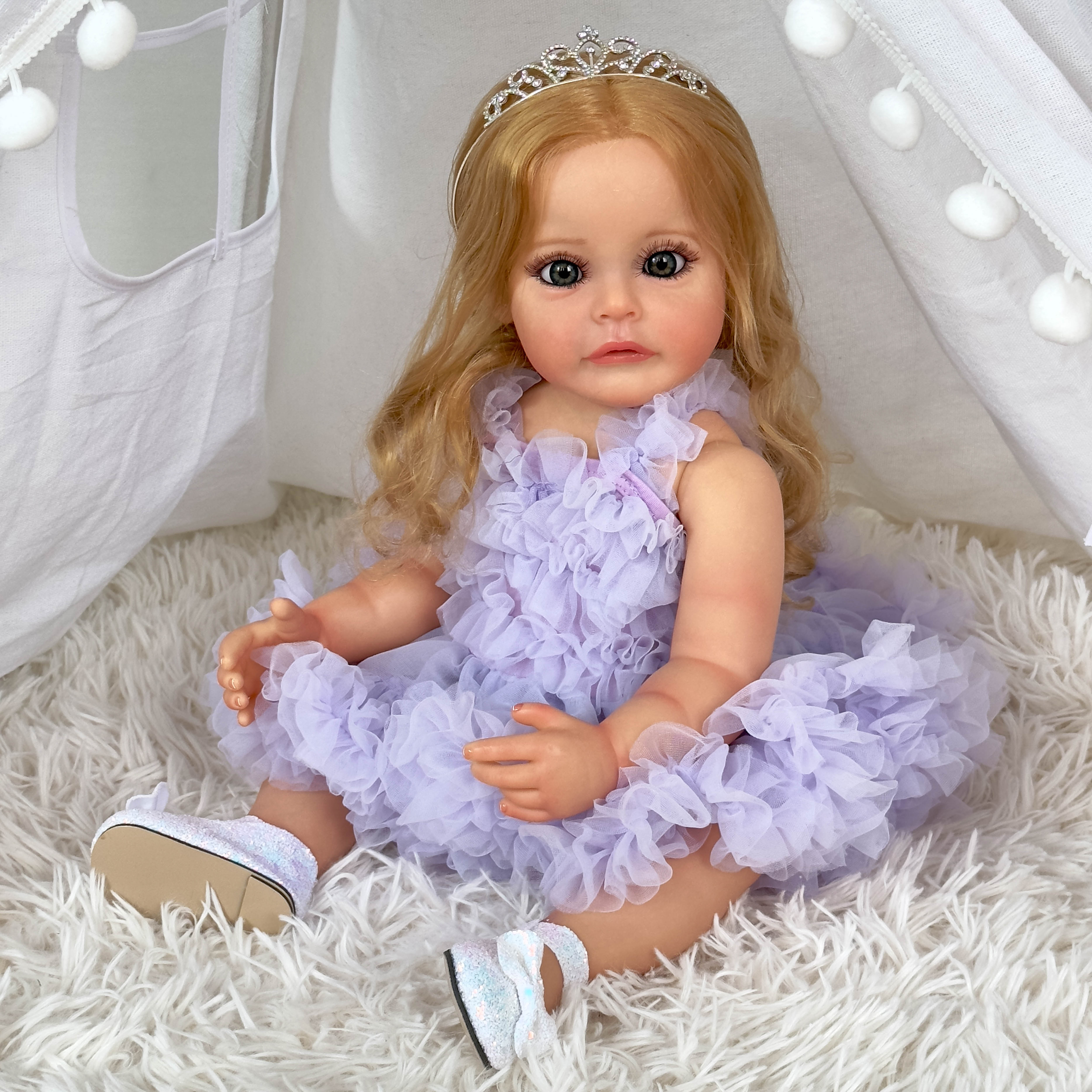 Bambola Reborn in Silicone Completa Ruth – 55 cm, con Suono