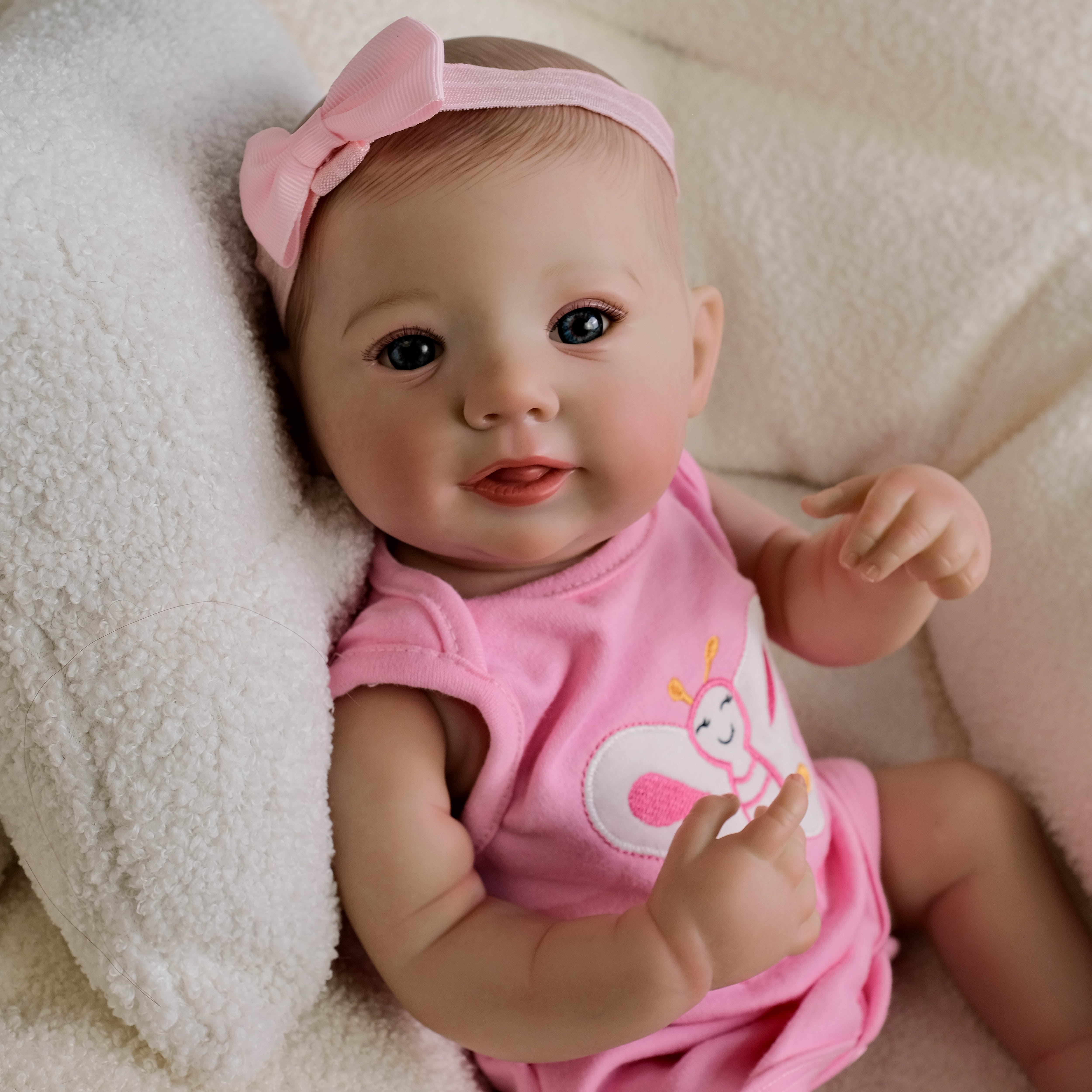 Lalka Reborn Winylowa Amaranta – 48 cm, z Dźwiękiem
