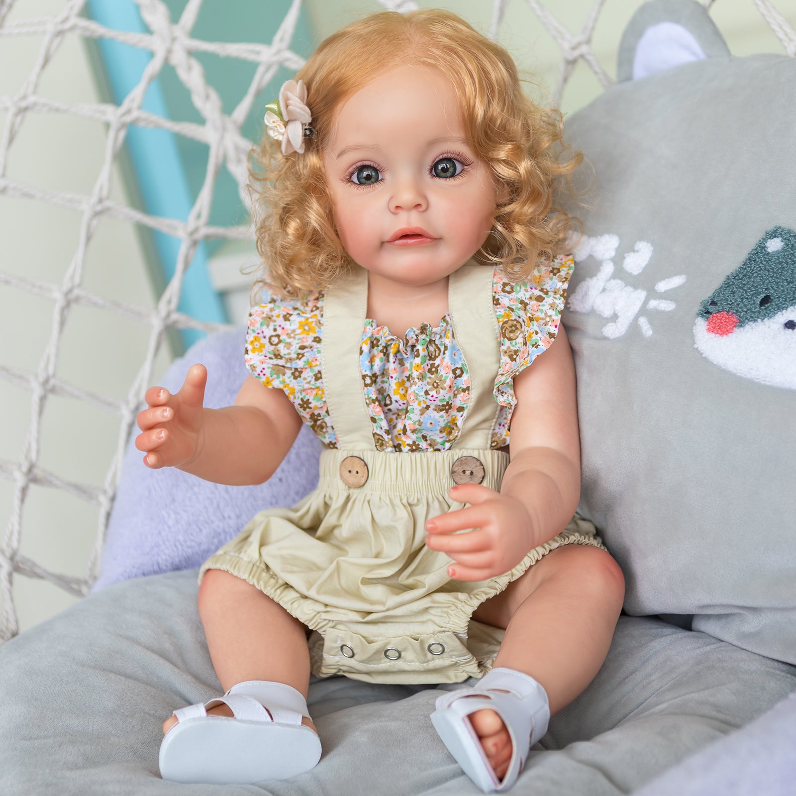 Bambola Reborn in Silicone Pieno Uxue – 55 cm, con Suono detail image 2