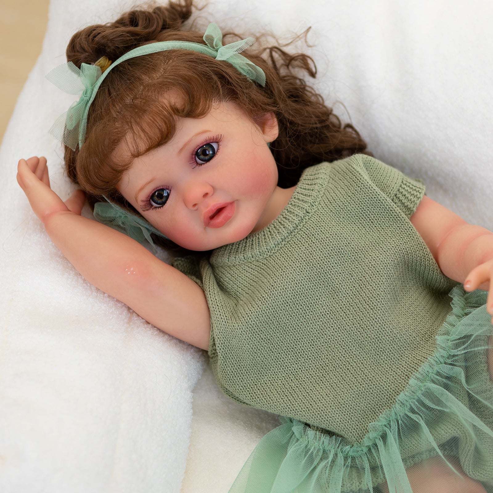 Bebé Reborn de Silicona Flavia – 55 cm, con Sonido detail image 1