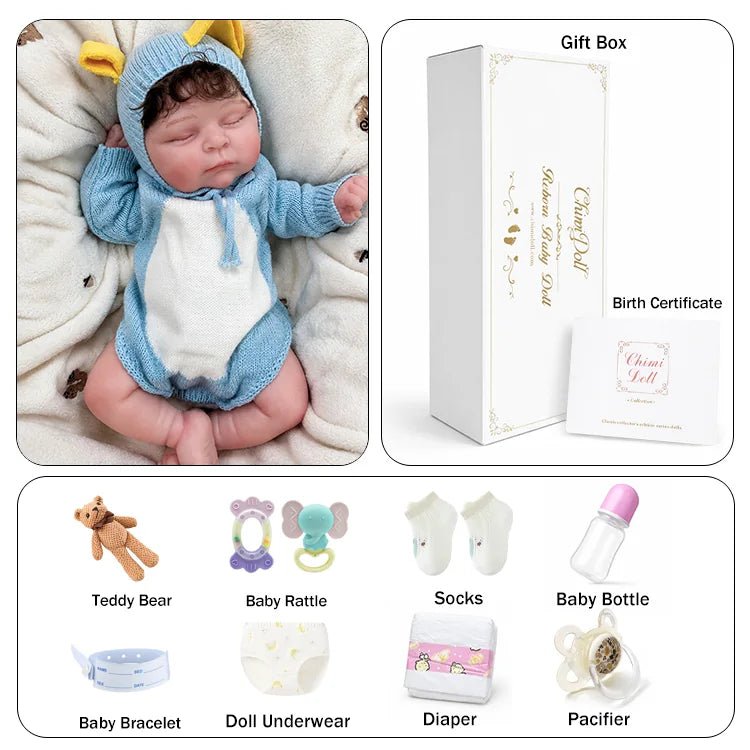 Bebé Reborn de Silicona Completa Emma – 45 o 50 cm, Pelo Implantado detail image 9