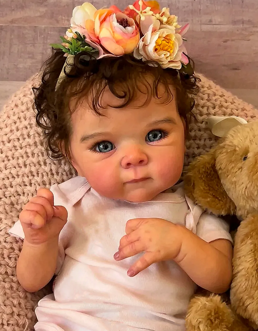 Lalka Reborn Camila – 45 cm, wszczepiane włosy
