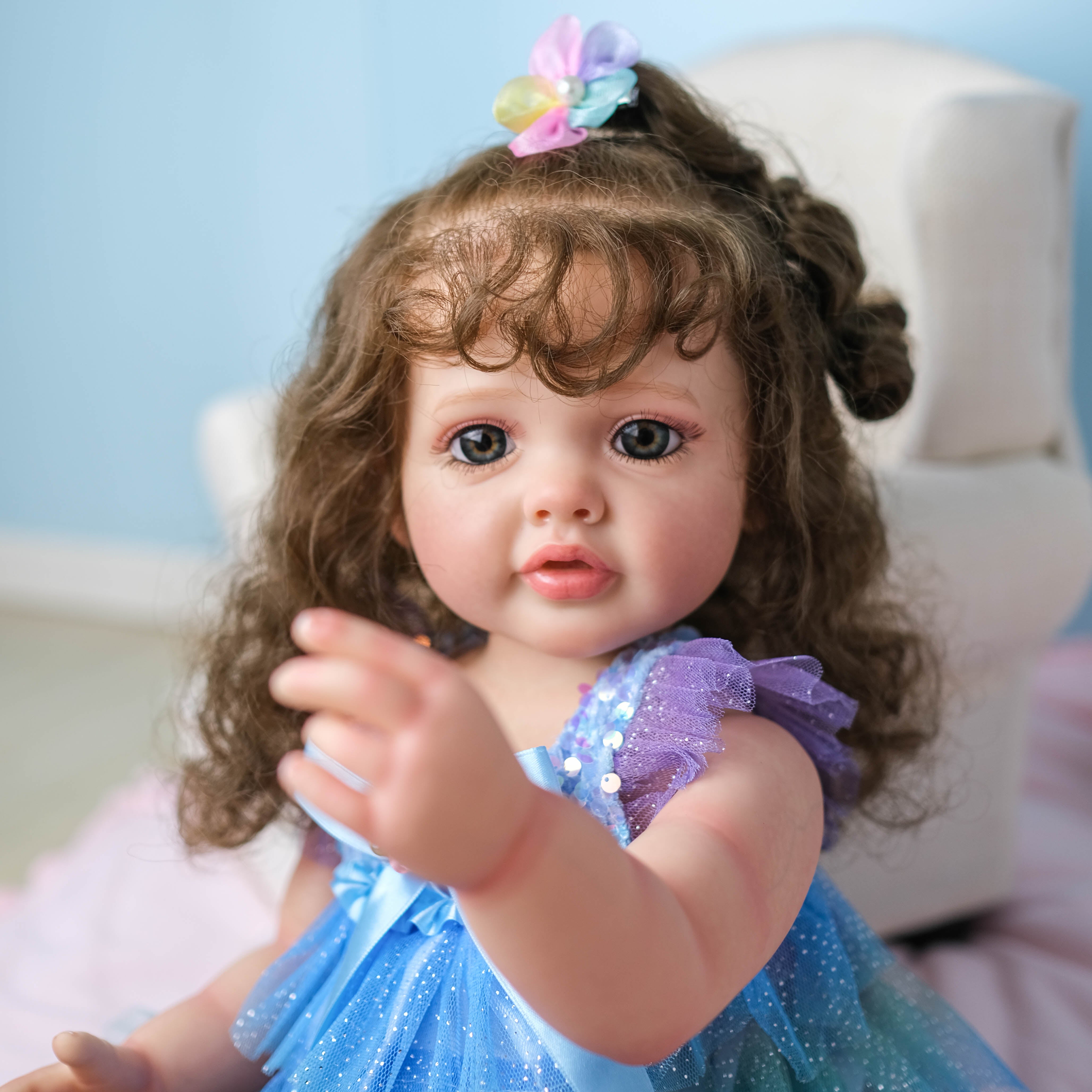 Bambola Reborn in Silicone Completa Maialen – 55 cm detail image 5