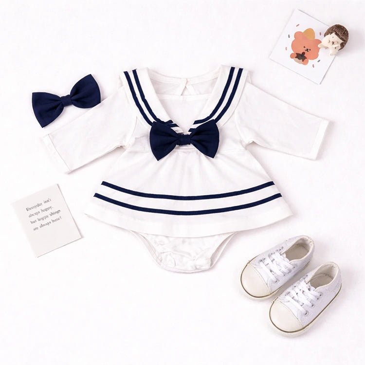 Conjunto marinero blanco para muñeca reborn