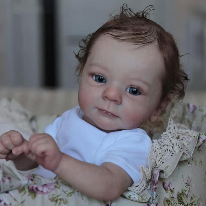 Bébé Reborn en Vinyle Apolonia – 48 cm, avec Son