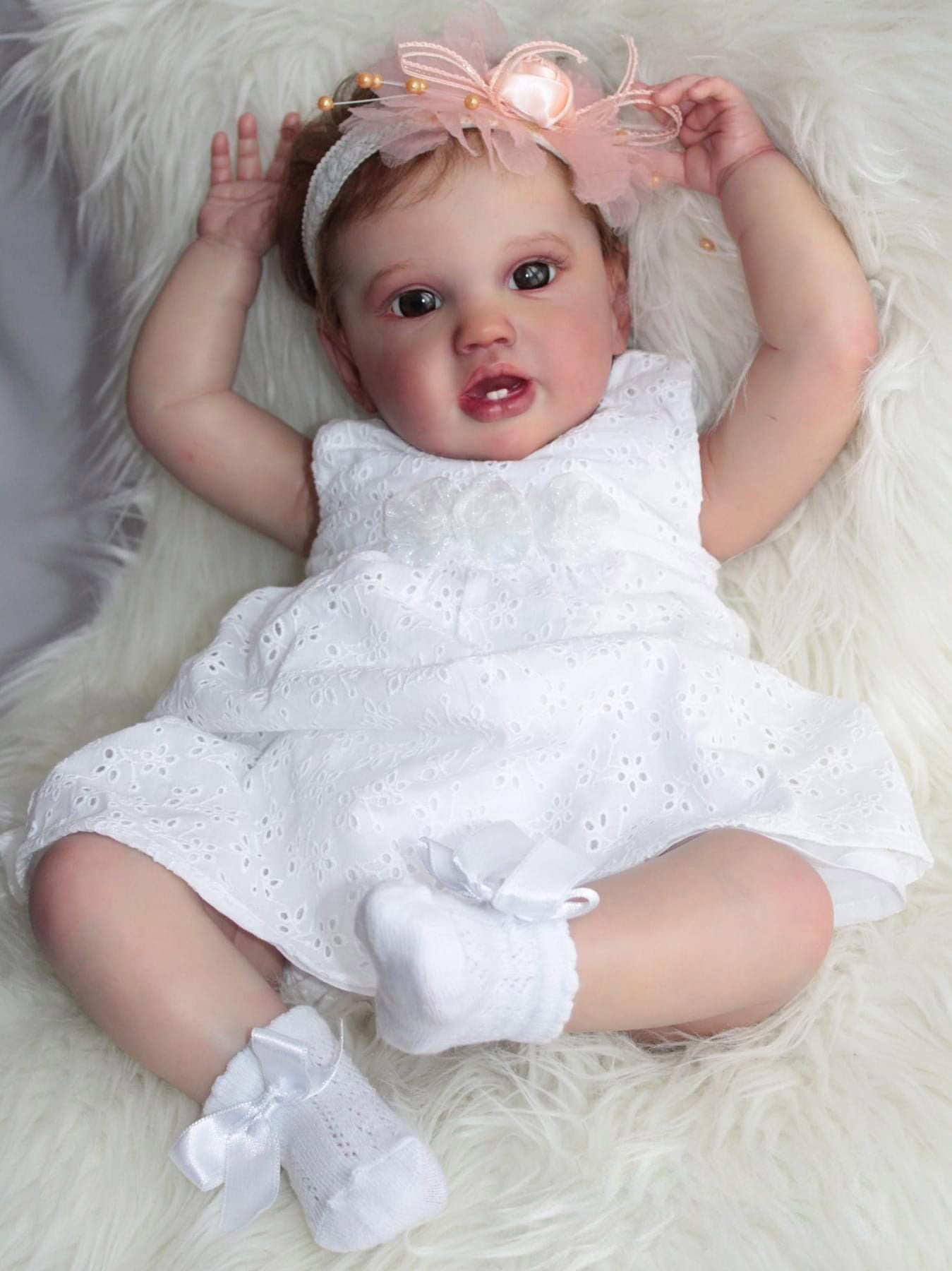 Lalka Reborn Winylowa Armida – 60 cm, z Dźwiękiem