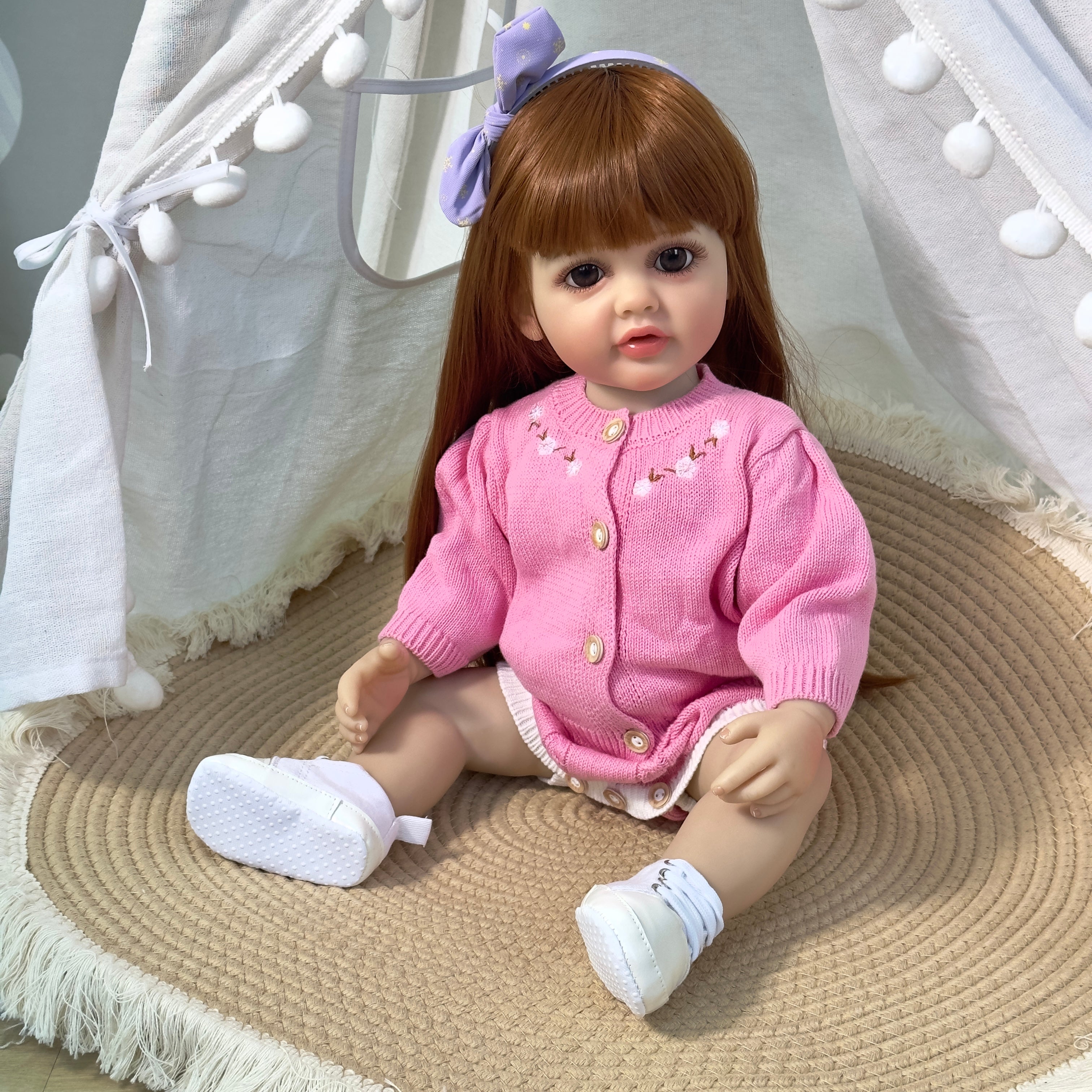Bambola Reborn in Silicone Completa Rosalía – 55 cm, con Suono detail image 1