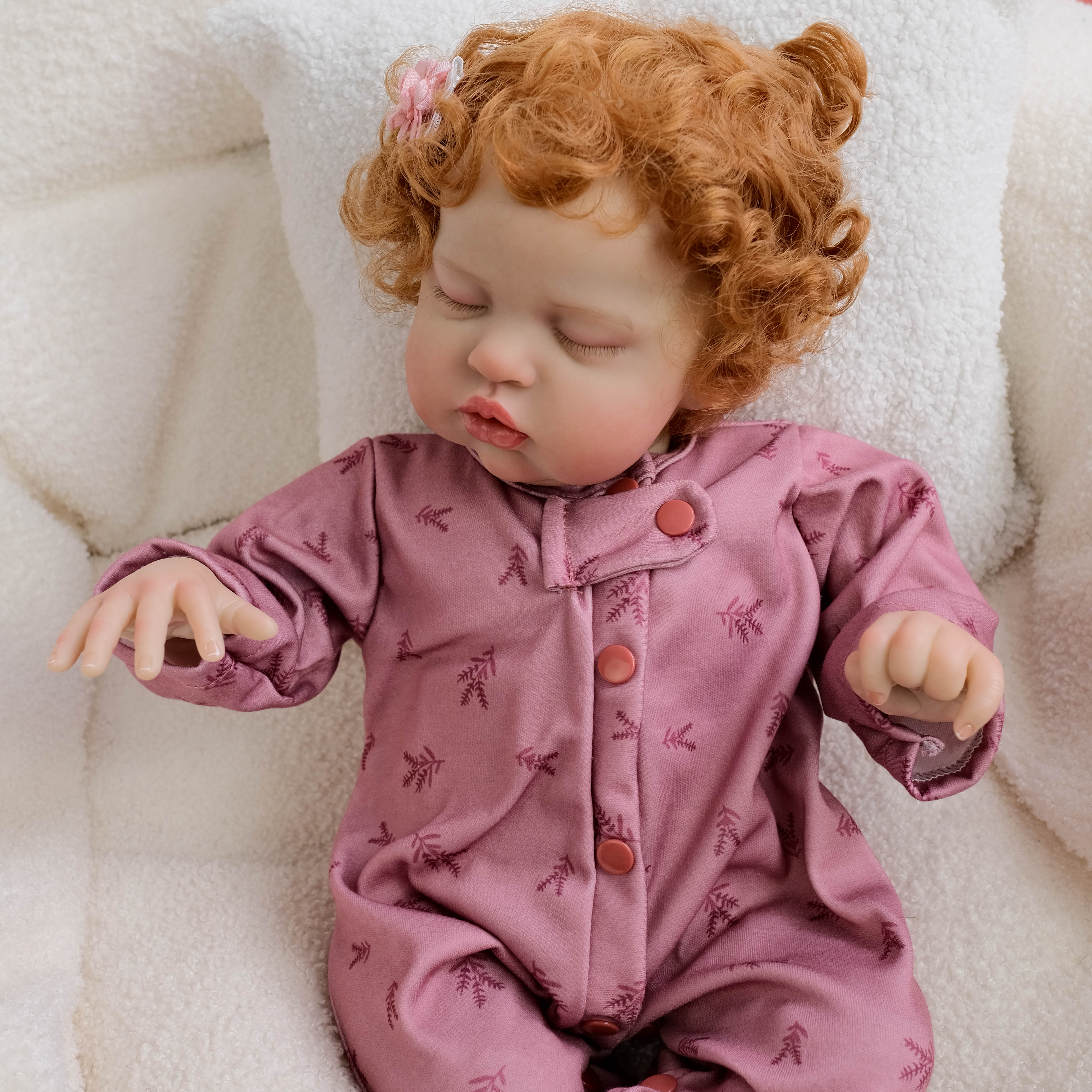 Lalka Reborn Clara – 48 cm, wszczepiane włosy detail image 2