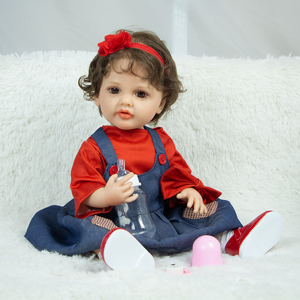 Bambola Reborn in Silicone Pieno Olalla – 55 cm, con Suono detail image 2