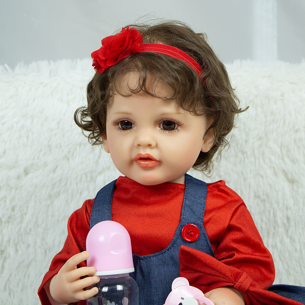 Bambola Reborn in Silicone Pieno Olalla – 55 cm, con Suono detail image 1