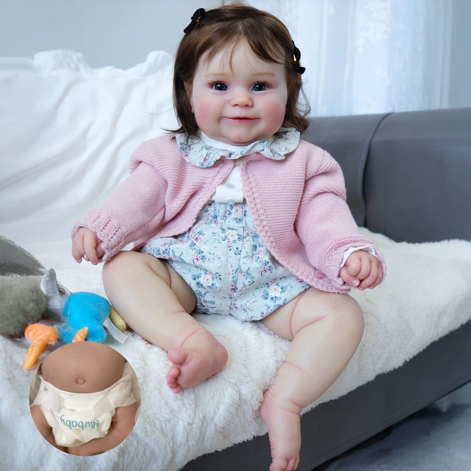 Bambola Reborn in Silicone Teresa – 50 cm detail image 6