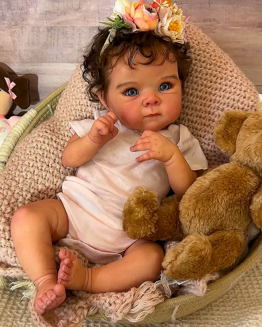 Bambola Reborn in Vinile Camila – 45 cm, Capelli Impiantati detail image 9