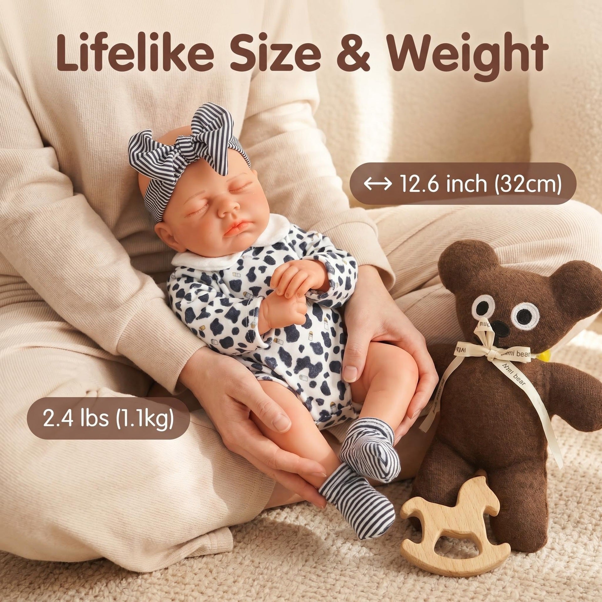 Bambola Reborn in Silicone Completa Andrés – 30 cm, con Suono detail image 2