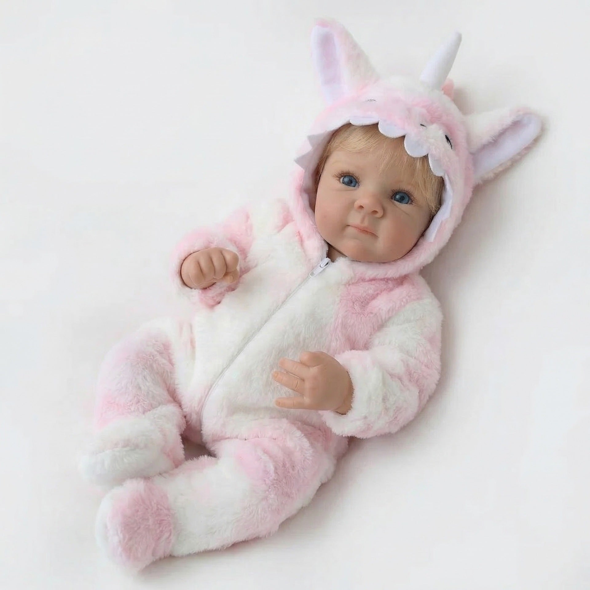 Lalka Reborn Renata – 45 cm, winyl, wszczepiane włosy