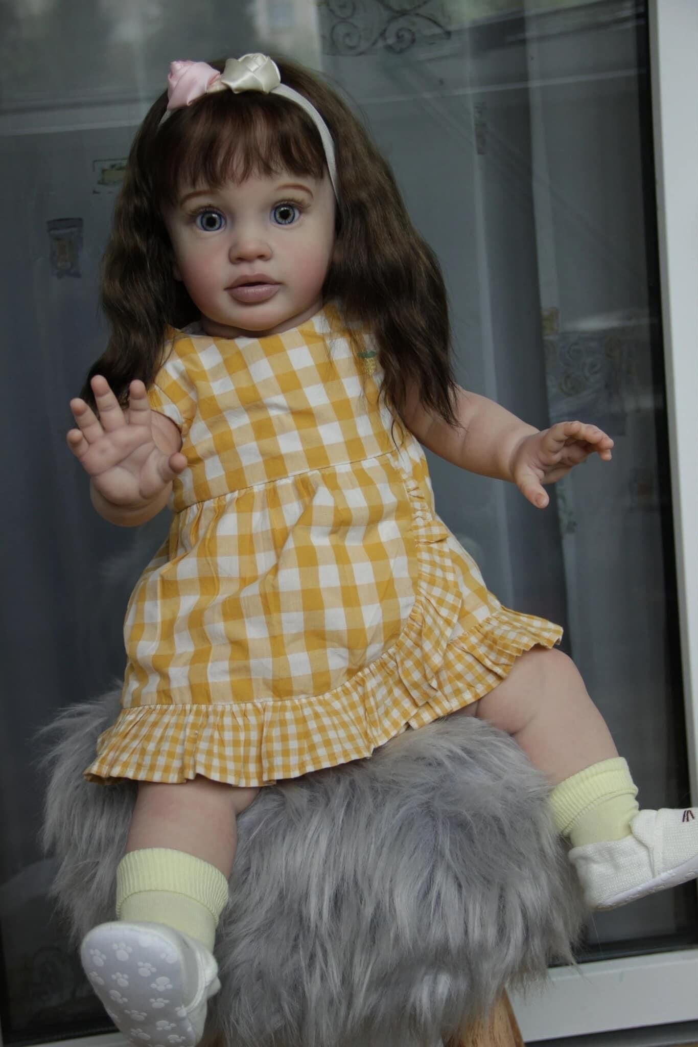 Bambola Reborn Marcia in Silicone – 65 cm, con Suono