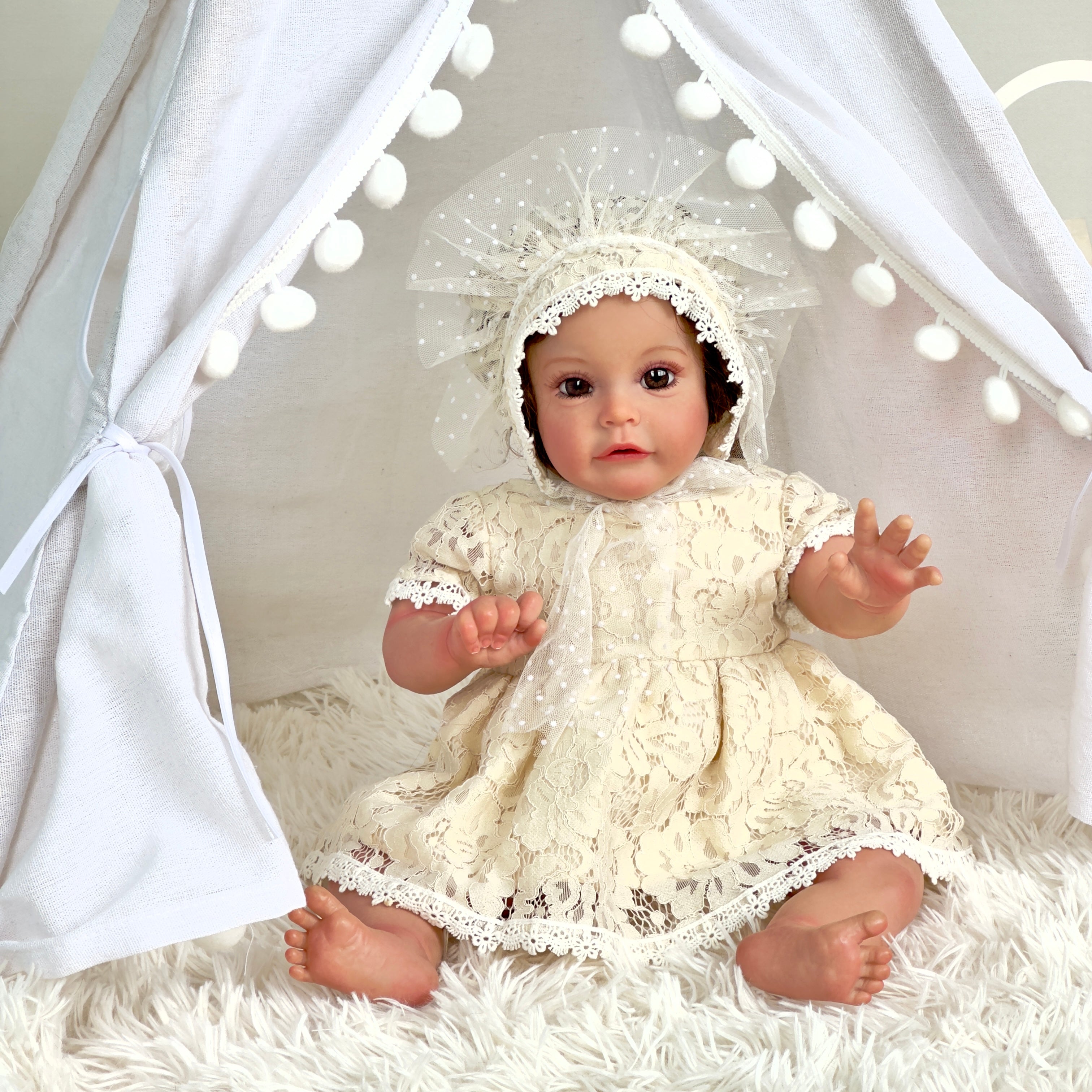 Lalka Reborn Winylowa Margarita – 60 cm, z Dźwiękiem